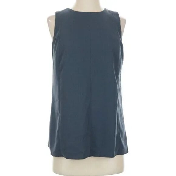 *3 FOR $9* Ann Taylor Loft Sleeveless Solid Charcoal Suit Tank Top Blouse XSP - Picture 1 of 2